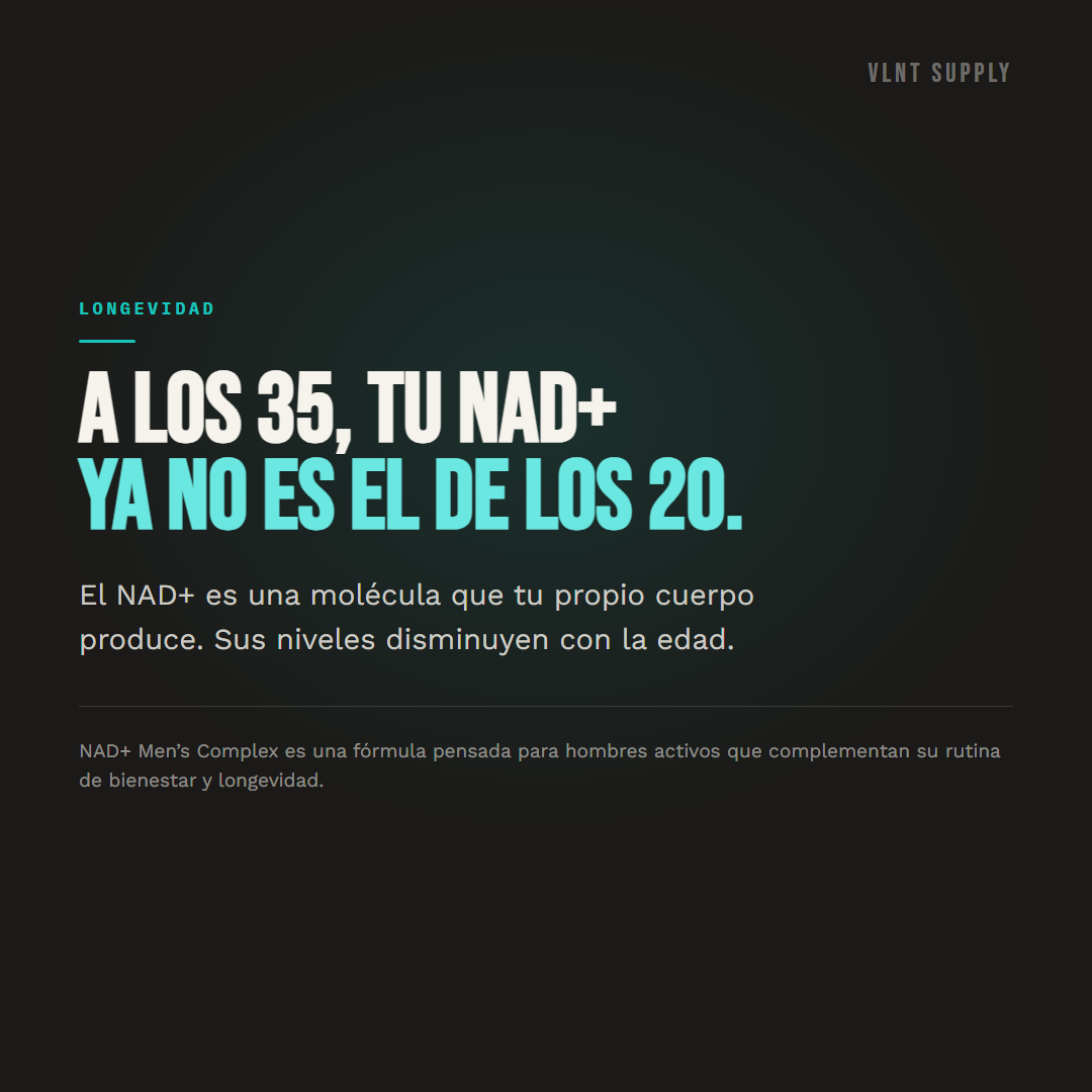 Los niveles de NAD+ que produce el cuerpo disminuyen con la edad