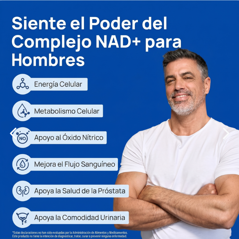 NAD+ MenS Complex — beneficios clave